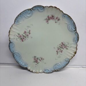 Vintage Limoges France Scalloped Edge Serving Plate Porcelain 12” Round